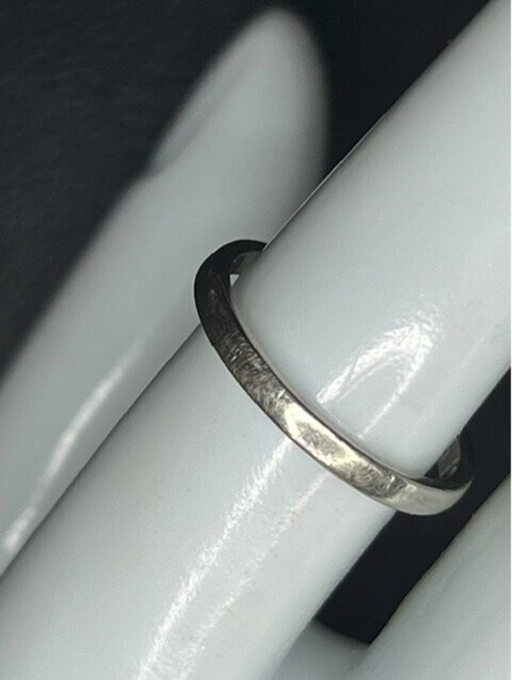 B7362 Sterling Silver *unmarked Plain Band Ring Minimalist Stacking sz 7